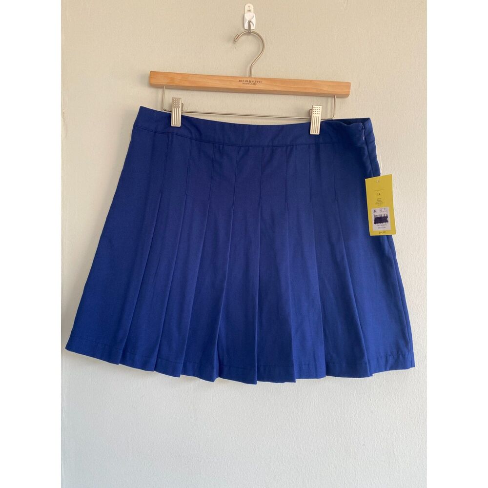 NWT Cabana pleated mini skirt Crown & Ivy Navy New with tags Size 14